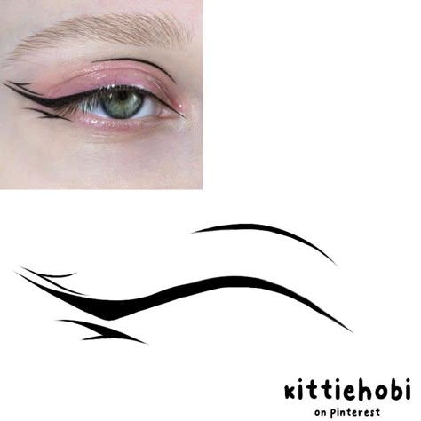 Eyes Liner Styles, Anime Eyeliner Styles, Eyeliner Drawings, Eyeliner Anime, Eye Liner Designs Eyeliner Styles, Anime Eyeliner, Eyeliner Designs, Vampire Bride, Anime Eye Makeup