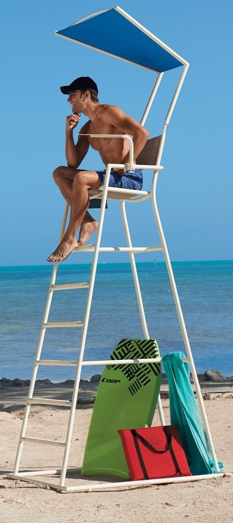 Lifeguard Chair, Life Guard, Lifeguard Tower, Chair And Table, Pool Chairs, Funny Summer, Welcome To Paradise, Shade Canopy, Boat Insurance