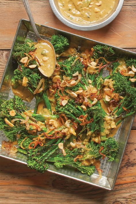 Satay Vegetables, Thai Broccoli, How To Grill Vegetables, Thai Satay, Grill Vegetables, Clean Grill Grates, Grilled Broccolini, Satay Recipe, Yellow Curry Paste