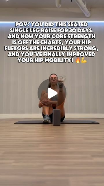 Ballet World Connected by Lucas Labrador on Instagram: "POV: You did this seated single leg raise for 30 days, and now your core strength is off the charts, your hip flexors are incredibly strong, and you’ve finally improved your hip mobility! 🔥💪 by the incredible @juliarosepersonaltraining ✨

Ready to transform your fitness routine? Start today and see the amazing benefits for yourself! 🌟

#FitnessGoals #CoreStrength #HipFlexors #Mobility #Transformation #JuliaRosePersonalTraining" Leg Raise, Hip Flexors, Hip Mobility, Leg Raises, Hip Flexor, Core Strength, Start Today, Personal Training, You Fitness