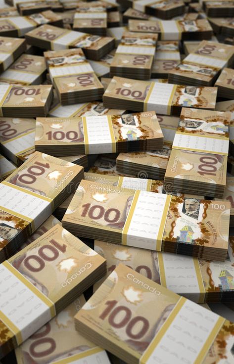 Canadian Money, Manifesting Vision Board, Canadian Dollar, Money Vision Board, Vision Board Images, Fake Money, Dream Vision Board, Money Stacks, Money On My Mind