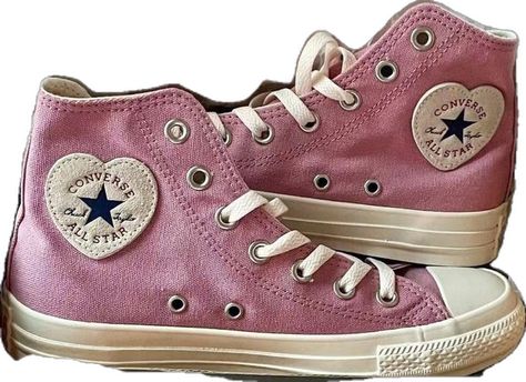 pink converse shoes Pink Converse With Hearts, Pink And Black Converse, Pink Converse Shoes, Dark Pink Converse, Pink Converse Lyst, Wattpad Outfits, Kids Pibk Converse, Converse Pink, Collage Pieces