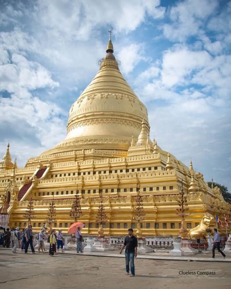 🅃🄷🄰🅁🄰 & 🄶🄾🅄🅃🄷🄰🄼 on Instagram: “The temples of Bagan is endless. It will be impossible to show all of them. However, we cannot miss out Shwezigon Pagoda as it is one of…” Shwezigon Pagoda, Bagan, Taj Mahal, Temple, Louvre, Canning, Building, Travel, On Instagram