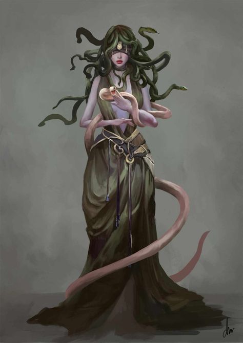 Medusa Pictures, Amazon Warriors, Greek Monsters, Medusa Gorgon, Medusa Art, Painting References, Medusa Tattoo, Snake Art, Alien Concept Art