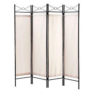 Latitude Run 4 Panels Room Dividers Privacy Screen Home Office Fabric Metal Black Colour Fabric Room Divider, Metal Room Divider, Folding Room Divider, Fabric Room Dividers, 4 Panel Room Divider, Folding Room Dividers, Panel Screen, Divider Screen, Panel Room Divider