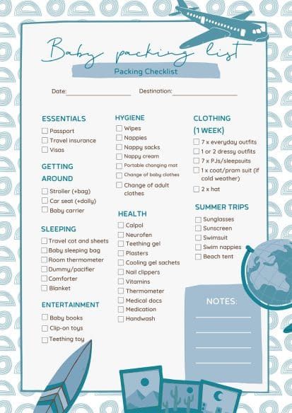 Baby Travel List, Baby Travel Checklist, Baby Packing List, Travel Light Packing, Holiday Packing Lists, Holiday Checklist, Milk Storage Bags, Baby Checklist, Flying With A Baby