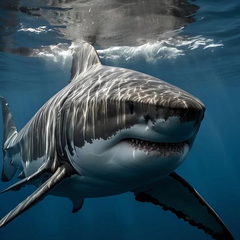 Big Shark....... Great White Shark Photography, Photography Zoom, Shark Cage Diving, Persian Warrior, Big Shark, Shark Photos, Megalodon Shark, Fierce Animals, Shark Bait