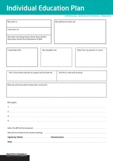 Templates to help you plan and monitor any SEN concerns – – SEN monitoring: initial concerns; Individual Education Plan (IEP); Progress review; Individual SEN monitoring sheet; Step-by-step planning sheet Individual Education Plan Template, Individual Learning Plan Template, Individualized Education Plan, Iep Template, Early Years Teaching, Individual Education Plan, Event Planning Quotes, Birth Plan Template, Action Plan Template