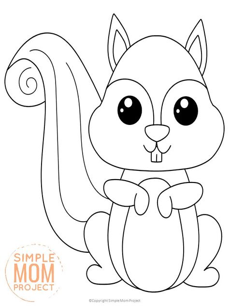 Free Printable Woodland Squirrel Coloring Page Squirrel Coloring Page, Backyard Animals, Animal Printables, The Letter S, Animals Coloring, Cute Squirrel, Printable Coloring Book, Animal Coloring Books, Easy Coloring Pages