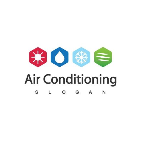 Air Conditioning Logo, HVAC Logo Concept Air Conditioner Logo, Hvac Logo, Air Conditioning Logo, Sr Logo, Hvac Company, Eco Logo, Ac System, Job Ideas, Logo Illustration