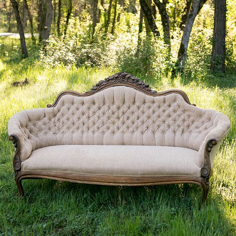 Vintage White Couch, Historic Airbnb, Frosted Window Design, Vintage Couches, Victorian Couch, Peach Sunset, Velvet Settee, Antique Couch, Canton Tx