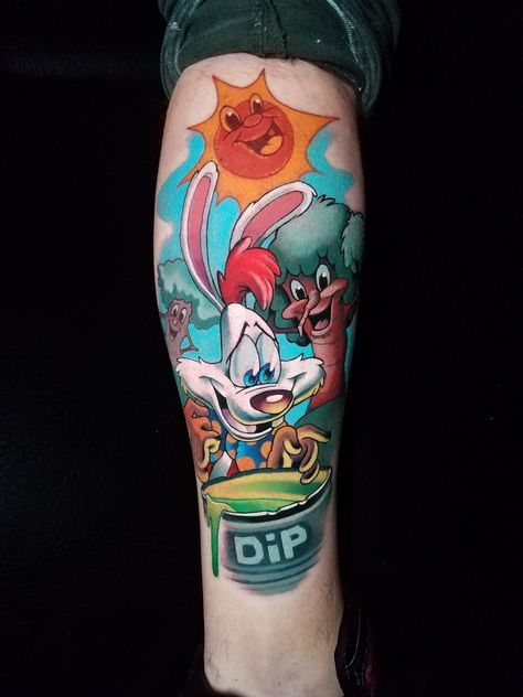 Roger Rabbit Tattoo Ideas, Who Framed Roger Rabbit Tattoo, Roger Rabbit Tattoo, Jessica Rabbit Tattoo, Roger Rabbit And Jessica, Rabbit Tattoo Ideas, Tattoo Ideas Stencil, Bro Tattoos, Jessica And Roger Rabbit