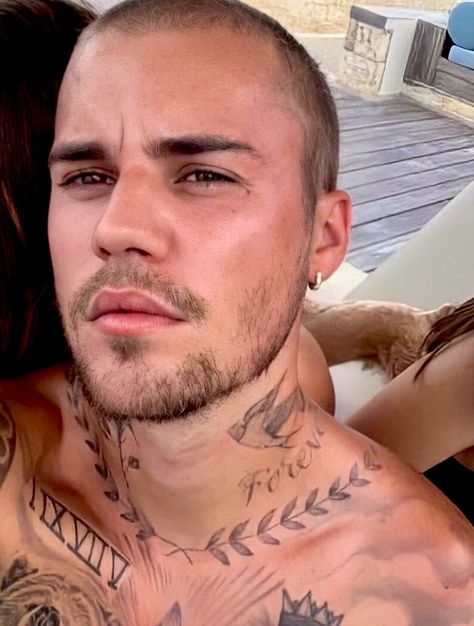 Justin Bieber Shaved Head, Justin Bieber Neck Tattoo, Bieber Tattoos, Justin Bieber Tattoos, Shaved Head, Neck Tattoo, Justin Bieber, Jesus Fish Tattoo, Shaving