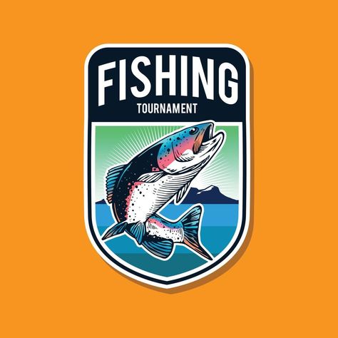 Tournament Logo, Fishing Tournament, Fishing Logo, Hunting Art, Fish Logo, Typography Logo, Logo Templates, Vehicle Logos, Vector Art