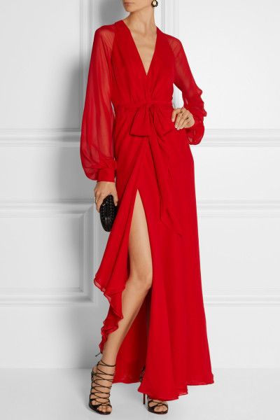 Lady Like, Formal Fashion, Chiffon Wrap, Maxi Skirt Dress, Red Gowns, Dress Chiffon, Silk Wrap, Silk Skirt, Summer Maxi Dress