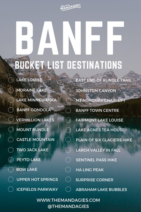 Canada Bucket List, Adventurous Things To Do, Banff Canada, Moraine Lake, Bucket List Destinations, Banff National Park, Travel List, Future Travel, Alberta Canada