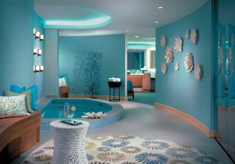 ocean bathroom....yep still dreaming Ocean Interior Design, Spa Space, Deco Spa, Ocean Bathroom, Spa Jacuzzi, Spa Interior Design, Spa Life, Spa Rooms, Ocean Resort