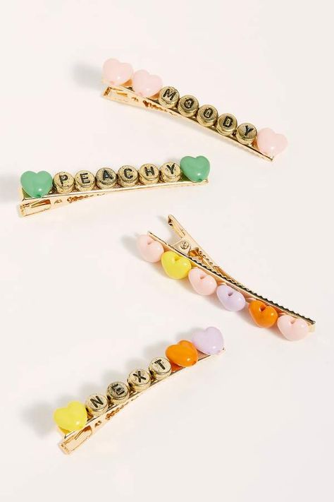 Beaded Hair Clips, Bead Hair Accessories, Hair Clips Diy, Hair Beads, Diy Hair Accessories, Accessories Diy, Diy Hairstyles, Pita, Barrettes