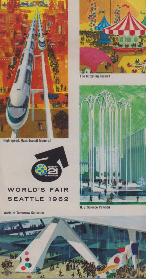 Washington State History, Fair Poster, History Essay, Eames House, Space Needle Seattle, Retro Future, Evergreen State, World Of Tomorrow, Worlds Fair