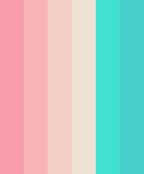 Pink Coral and Turquoise Color Palette Pink Turquoise Aesthetic, Candy Shop Color Palette, Pink And Teal Color Palette, Pink And Turquoise Aesthetic, Pink And Teal Aesthetic, Mermaid Color Scheme, Pink And Turquoise Bedroom, Hotel Plans, Aqua Color Schemes