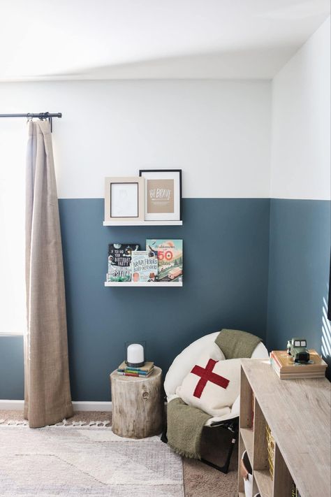 Boys Room Paint Colors, Boys Room Colors, Boys Room Blue, Boy Room Paint, Boys Bedroom Paint, Toddler Boy Room Decor, Boy Toddler Bedroom, Boy Bedrooms, Toddler Boy Room