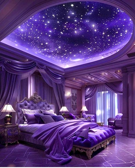 Baddie Room Ideas Aesthetic, Baddie Room Decor, House Room Design, Baddie Room Ideas, Bedroom Baddie, Royal Bedroom Design, Baddie Bedroom, Baddie Room, Purple Bedroom Decor