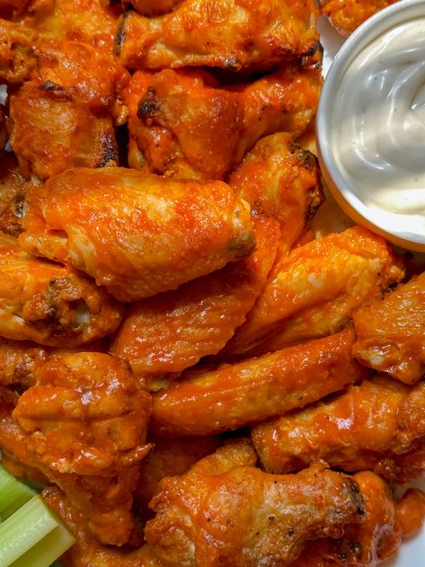 Crispy, Oven-Baked Buffalo Wings — All Types Of Bowls Easy Bbq Wings In Oven, Hot Wings In The Oven, Oven Baked Buffalo Wings, Unli Wings, Bake Chicken Wings, Chicken Wings Buffalo, Oven Baked Wings, Crispy Baked Chicken Wings Recipe, Chicken Wings In The Oven