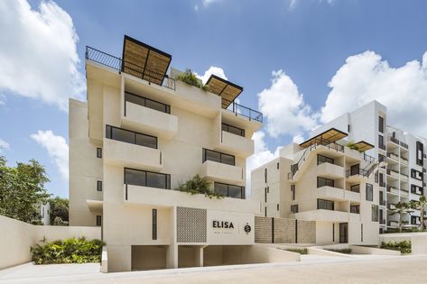 Elisa Wow Condos / Live Desarrollos Desert Apartment, Quintana Roo Mexico, Modern Desert, Family Apartment, Architecture Images, Social Housing, Condo Living, Two Bedroom Apartments, Quintana Roo