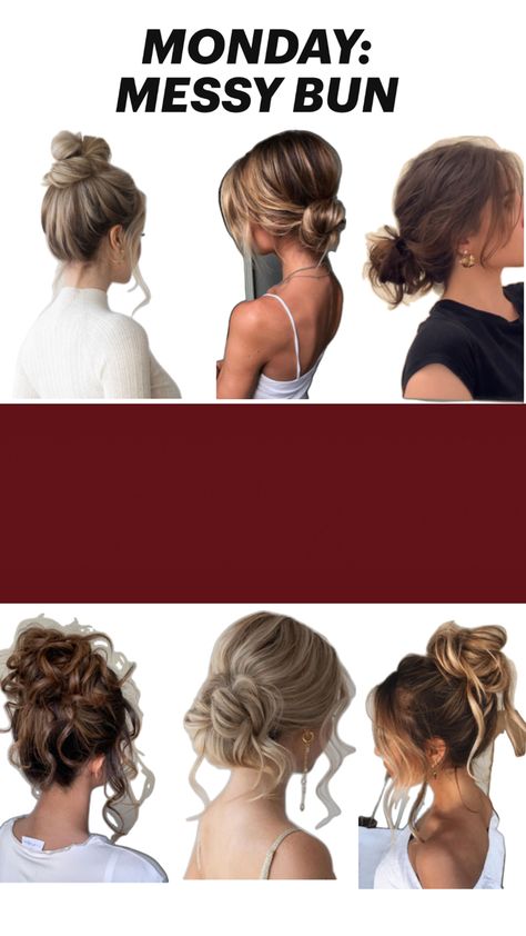 So for school on Mondays were a messy bun!! A Messy Bun, Messy Bun, Hair Inspo, Hairstyles, Hair Styles, Hair