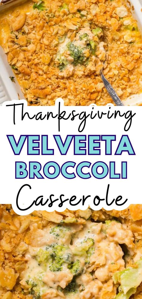 Whip up a batch of this easy and healthy homemade Velveeta Broccoli Casserole. Perfect as a Thanksgiving appetizer, it's hearty, creamy, and packed with flavor. Ideal for feeding a crowd, this cheesy delight will certainly earn you compliments. It's a delicious, wholesome twist on a classic - your guests will love this veggie-packed treat! Broccoli Casserole With Ritz Crackers And Velveeta, Broccoli And Velveeta Casserole, Velveeta Vegetable Casserole, Velveeta Green Bean Casserole, Broccoli And Cheese Casserole Velveeta, Vegall Casserole With Ritz, Broccoli Casserole Velveeta, No Bake Thanksgiving Sides, Broccoli Casserole With Velveeta Cheese