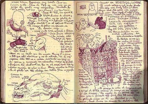 Film: Step into the haunting world of Guillermo del Toro's beautiful sketchbooks Guillermo Del Toro Art, Mountains Of Madness, Moleskine Art, Commonplace Book, Artist Sketchbook, Visual Journal, Journal Aesthetic, Wolfram, Sketchbook Journaling