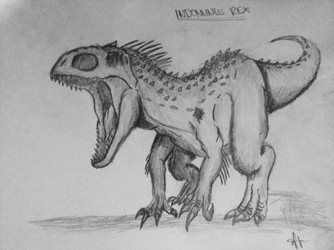 Indominus Rex by tyrant33 on DeviantArt Dinosaur Drawings, Fallen Kingdom, Indominus Rex, Dinosaur Drawing, Jurassic World Dinosaurs, Falling Kingdoms, Jurassic Park World, Jurassic Park, Jurassic World