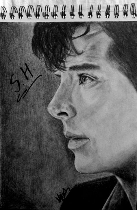 Sherlock Holmes Drawing Sketches, Benedict Cumberbatch Drawing, Sherlock Holmes Painting, Sherlock Sketch, Sherlock Holmes Drawing, Sherlock Drawing, Sherlock Holmes Quotes, Sherlock Art, Pencil Sketch Portrait