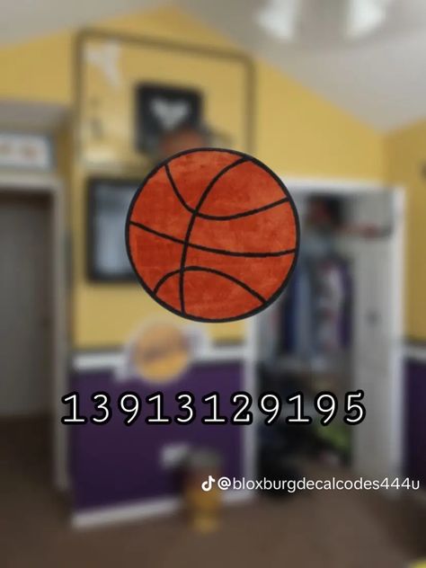 Basketball Bloxburg Codes, Bloxburg Decals Codes Basketball, Bloxburg Basketball Decal, Bathroom Rug Decals Bloxburg, Basketball Decal, Boys Room Decals, Baby Room Decals, Boys Decal, Picture Codes