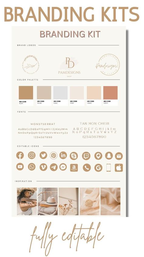 Elevate your brand with this customizable Canva Branding Kit Template. Featuring editable brand board templates designed in a stunning boho aesthetic and neutral color palette, this premade kit is perfect for businesses, bloggers, marketers, and anyone looking to build a cohesive online presence.  Edit and personalize every element to match your unique style.  

Tailor the text content, format, size, color, and style to perfectly reflect your brand voice. 

Adjust the background color to create the desired mood and swap out the photos for your own visuals. Express your brand vision effortlessly with this versatile and stylish Canva template. 


.#CanvaTemplates #SocialMediaDesign #InstagramIdeas #PinterestTemplates #CreativeCanva Brand Vision Board, Neutral Mood Board, Canva Branding Kit, Vision Board Design, Canva Branding, Boho Website, Media Kit Design, Brand Board Template, Boho Branding