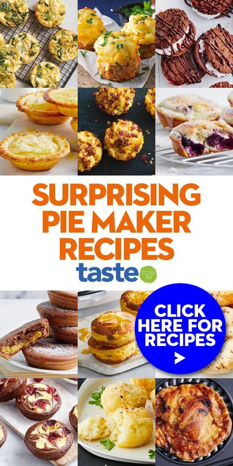 Wolfgang Puck Mini Pie Maker Recipes, Mini Pie Maker Recipes Ideas, Kmart Pie Maker Recipes, Savoury Pie Fillings, Pie Maker Quiche Recipes, Dash Mini Pie Maker Recipes, Pie Maker Recipes Ideas, Mini Pie Maker Recipes, Sunbeam Pie Maker