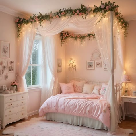 Fairy Bedroom, Big Girl Bedrooms, Dream Bedroom Inspiration, Princess Bedroom, Kids Bedroom Inspiration, Coquette Room, My Dream Bedroom, Toddler Bedroom, Princess Room