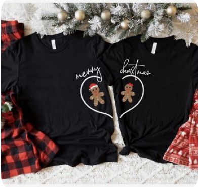 Matching Couple Pajamas, Merry Christmas Gingerbread, Christmas Couples, Matching T Shirts, Matching Christmas Shirts, Couple Pajamas, Matching Christmas Pajamas, Christmas Matching, Cute Couple Outfits