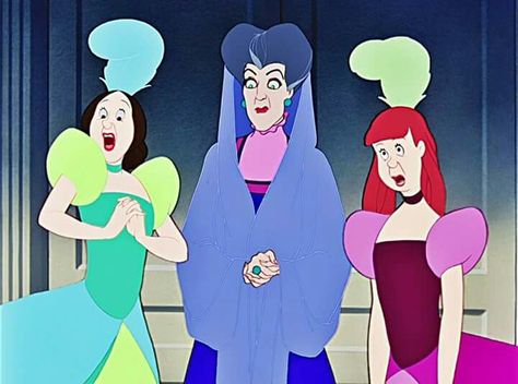 Drizella, Lady, and Anastasia  Tremaine Cinderella's Sister, Cinderella Stepsisters, Anastasia And Drizella, Disney Amor, Lady Tremaine, Walt Disney Cinderella, Evil Stepmother, Animation Disney, A Cinderella Story