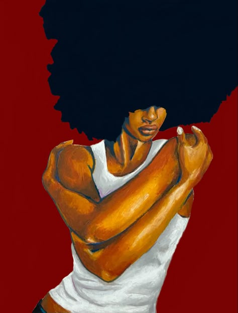 Black Culture Paintings, Neo Soul Aesthetic Art, Afro Cartoon, Afrocentric Art Goddesses, Afro Music Art, Black Women Painting Aesthetic, Black And White Afrocentric Art, Afro Painting, Afro Furutism Art