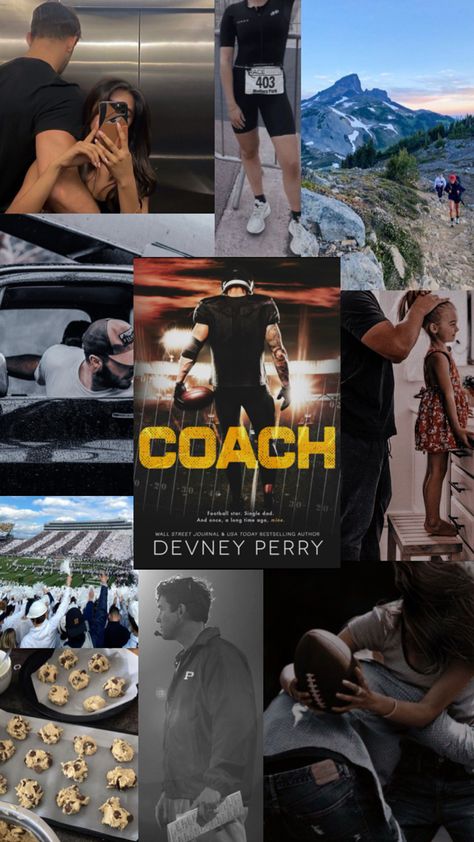 Coach by Devney Perry aesthetic Devney Perry Aesthetic, Devney Perry, Single Dads, Wall Street Journal, Long Time Ago, Usa Today, Romance Books, Bestselling Author, Romance