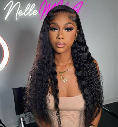 Curly Side Part Frontal, Wet And Wavy Install, Long Curly Side Part Wig, Deep Wave Deep Side Part, Side Part Wet And Wavy Quick Weave, Water Wave Side Part Sew In, Curly Deep Side Part, Wavy See In Weave, Loose Wave Sew In With Closure