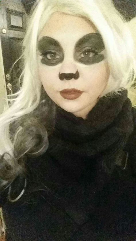 #panda #pandamakeup #ninja #pandaninja #makeup #blackandwhite #halloween #halloweenmakeup Panda Face Paint, Ninja Makeup, Panda Makeup, Panda Costume, Clever Costumes, Panda Costumes, Bear Costume, Halloween Costumes Makeup, Halloween Make Up