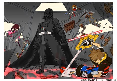 Taylor James Todsen on Twitter: "Kingdom Hearts VS Darth Vader Pics by Zafa-02 on DeviantArt!! #KingdomHearts #StarWars #FanArt… " Armor Sketch, Darth Vader Pictures, Kingdom Hearts Crossover, Starwars Fanart, Kingdom Hearts Worlds, Kingdom Hearts Wallpaper, Kingdom Hearts Characters, Anakin Vader, Kingdom Hearts Fanart