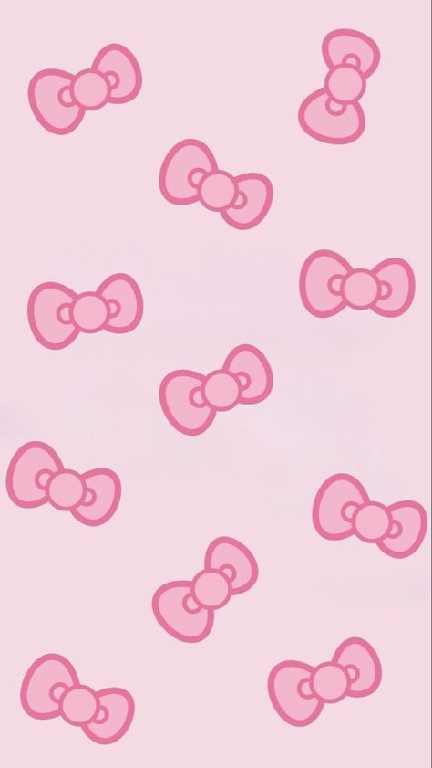 Hello Kitty Wallpaper For Besties, Hello Kitty Bow Background, Cottage Core Hello Kitty Wallpaper, Hello Kitty Bows Background, Preppy Sanrio Wallpaper, Hello Kitty Pink Wallpaper Ipad, Hello Kitty Nurse Wallpaper, Iphone Pink Lockscreen, Photo Rose Aesthetic