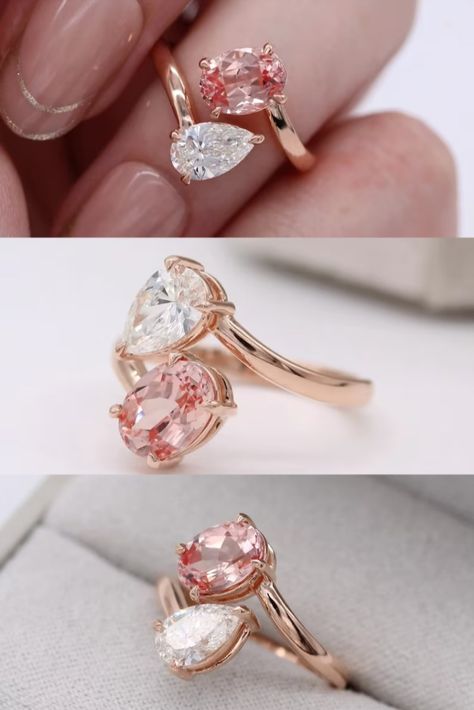 Morganite diamond ring