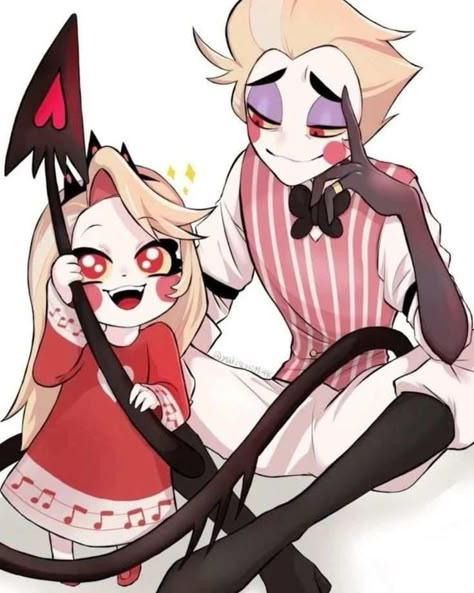 Lucifer And Charlie, Phantom Comics, Hazbin Hotel Charlie, Monster Hotel, Alastor Hazbin Hotel, Lucifer Morningstar, Vivziepop Hazbin Hotel, Japanese Cartoon, Couple Drawings