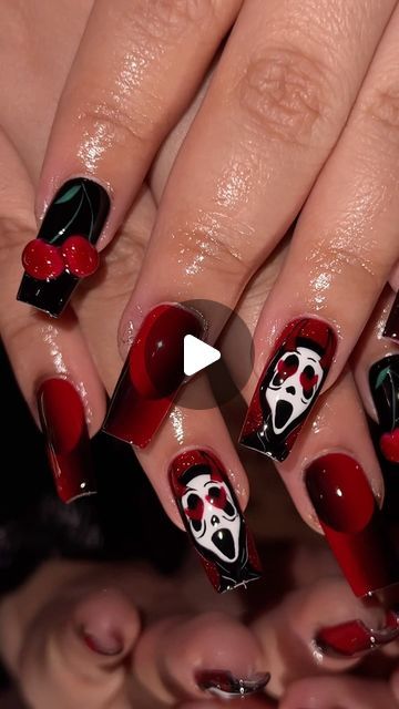 ⊹₊ʟᴀ 𝓒𝓱𝓮𝓻𝓻𝔂₊⊹ on Instagram: "WAZZZZAAAPPPP👻🍒✨

@apresnailofficial Nat. Med square
@naillabousa French stencil + airgel 92 + airtex

#323cherry #losangelesnails #airbrushnails #nailart #montebello #boyleheights #freestyle #ghostface #scream #halloween #halloweennails #opticalillusion #3dnails #cherry #cherrynails #trending #explore #nailsofinstagram #nailinspo #spooky" French Stencil, Boyle Heights, Scream Halloween, Ghostface Scream, Airbrush Nails, Cherry Nails, Ghost Faces, 3d Nails, Optical Illusions