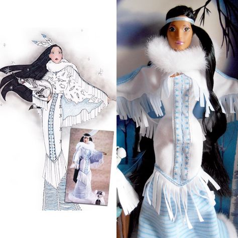 Pocahontas Doll, Disney Princess Doll Collection, Disney Barbie Dolls, Barbie Disney, Disney Barbie, Doll Therapy, Disney Doll, Winter Moon, Disney Princess Dolls