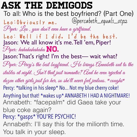 Who's the best boyfriend? Part 1. The Best Boyfriend, Rick Riordan Series, Percy Jackson Head Canon, Pjo Hoo, Percy And Annabeth, Percy Jackson Quotes, Percy Jackson Fan Art, Percy Jackson Characters, Percy Jackson Memes